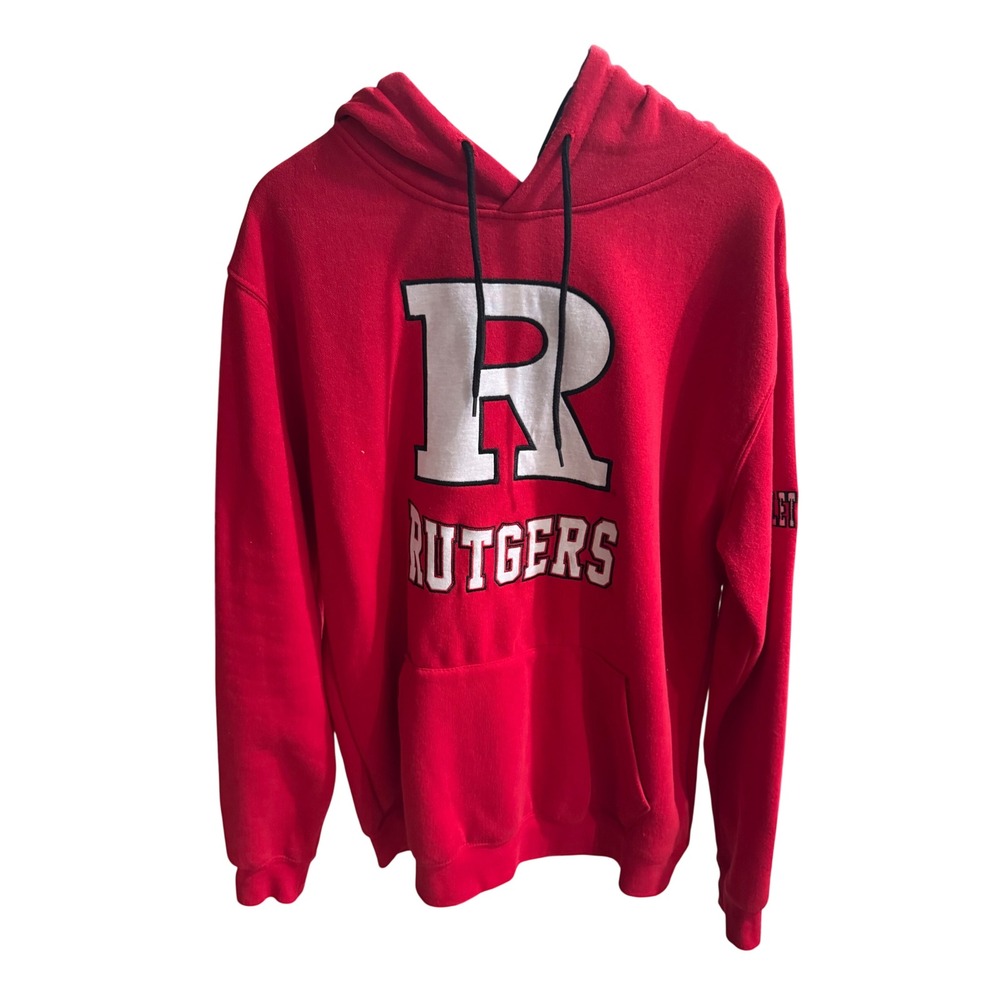 Colosseum Rutgers Scarlet Knights Mens Red Embroidered Pullover Hoodie Size M
